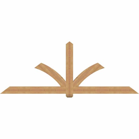 Ekena Millwork Redmond Smooth Timber Gable Bracket, Western Red Cedar, 108"W x 40"H x 3 1/2"D x 5 1/2"F, 9/12 Pitch GBW108X40X0406RED00SWR